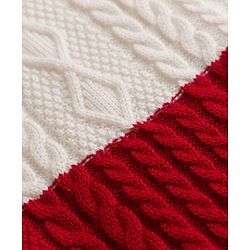 Pine Kids Knit Full Sleeves Colour Block Hooded Pullover with Cable Knit Design - Golden  White & Maroon