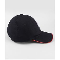 Pine Kids Marvel Cotton Woven Baseball Cap With Captain America Graphics Black - Diameter 17 cm