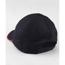 Pine Kids Marvel Cotton Woven Baseball Cap With Captain America Graphics Black - Diameter 17 cm
