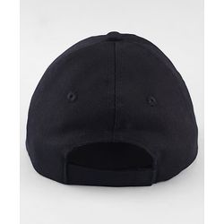 Pine Kids Marvel Cotton Woven Baseball Cap With Captain America Graphics Black - Diameter 17 cm