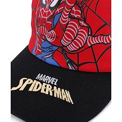 Pine Kids Marvel Cotton Woven Spiderman Graphics  Summer Cap Red - Diameter 16 cm