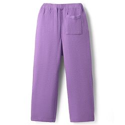 Pine Kids Knit Full Sleeves Cable Knit Designed Solid Colour  Sweater Set - Purple