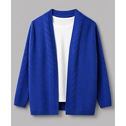 Pine Kids Knit Full Sleeves Sweater Set with Tee - Navy Blue
