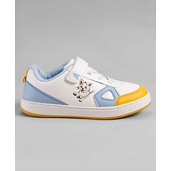 Pine Kids Velcro Closure Casual Shoes With Bunny Print in White