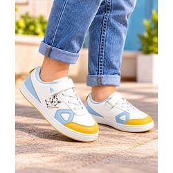 Pine Kids Velcro Closure Casual Shoes With Bunny Print in White