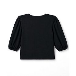 Pine Kids Woven Full Sleeves Solid Colour Top - Black