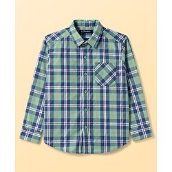 Pine Kids Cotton Woven Checks Shirt Roll Up Sleeves Multi Color 4-5 Years