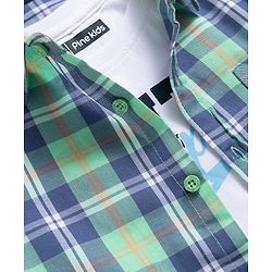 Pine Kids Cotton Woven Checks Shirt Roll Up Sleeves Multi Color 4-5 Years
