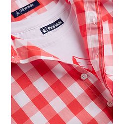 Pine Kids Cotton Woven Half Sleeves Checks Shirt & T-Shirt - Red