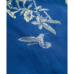 Pine Kids 100% Cotton Woven Half Sleeves Floral Printed Shirt - Navy Blue