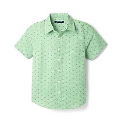 Pine Kids Cotton Woven Half Sleeves Shirt With Deer Print - Green