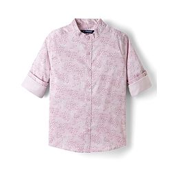 Pine Kids 100% Cotton Woven Full Sleeves Abstract Printed Shirt - Multicolor
