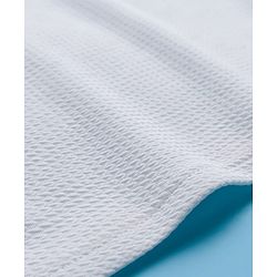 Pine Kids Woven Full Sleeves Top with Mesh Sleeves & Ruffle Neck - White
