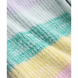 Pine Kids Knit Front Open Sweater with Full Sleeves and Stripes In Green