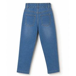 Pine Kids Cotton Knit Half Sleeves T-Shirt & Jeans Set with Brooklyn Print - Navy Blue