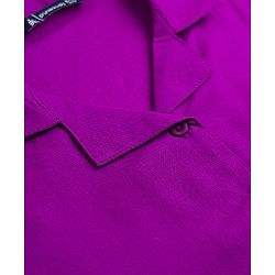 Pine Kids Cotton Woven Half Sleeves Solid Shirt & Beach Theme Printed Pant Set - Purple