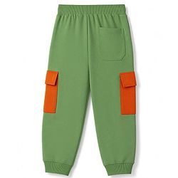 Pine Kids Looper Knit Half Sleeves Hooded T-Shirt & Lounge Pant Set - Green