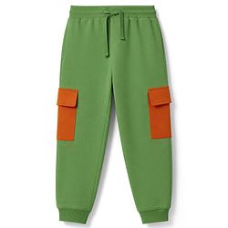 Pine Kids Looper Knit Half Sleeves Hooded T-Shirt & Lounge Pant Set - Green