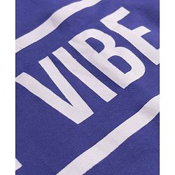 Pine Kids Looper Knit Half Sleeves Cool Vibe Printed Hooded Sweatshirt & Jogger set - Royal Blue