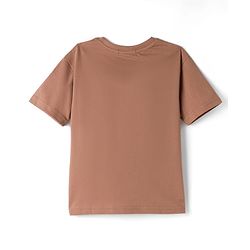 Pine Kids Cotton Looper Knit Half Sleeves Butterfly & Rose Printed Top & Track Pant Set - Tan