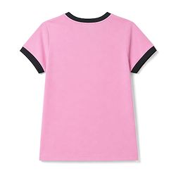 Pine Kids Cotton Looper Knit Half Sleeves Girls Power Printed Top & Pant Set - Pink