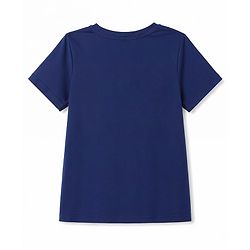 Pine Kids Cotton Knit Half Sleeves Checkered T-Shirt & Shorts Night Suit - Navy Blue