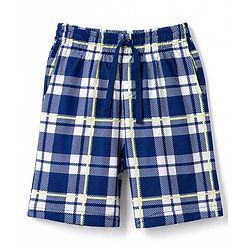 Pine Kids Cotton Knit Half Sleeves Checkered T-Shirt & Shorts Night Suit - Navy Blue