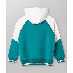 Pine Kids Cotton Mixes Knit Sweatshirt with Full Sleeves and Amazing Every Day Text Print - Green