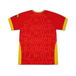 Pine Active Knit Half Raglan Sleeves T-Shirt with Shorts Football Set - Red