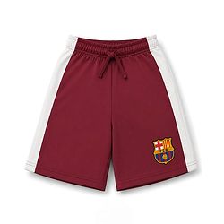 Pine Active Knit Half Raglan Sleeves FC Barcelona Printed T-Shirt with Shorts Football Set - Maroon & White
