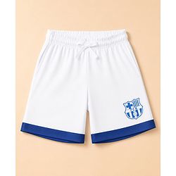 Pine Active Knit Half Raglan Sleeves Striped & Text Printed T-Shirt & Shorts Football Set - Blue