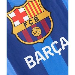 Pine Active Knit Half Raglan Sleeves Striped & Text Printed T-Shirt & Shorts Football Set - Blue