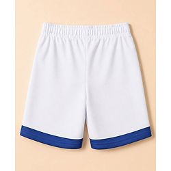 Pine Active Knit Half Raglan Sleeves Striped & Text Printed T-Shirt & Shorts Football Set - Blue