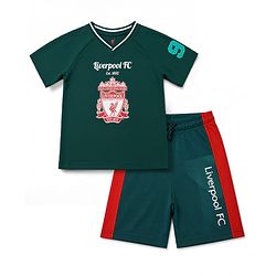 Pine Active Knit Half Raglan Sleeves Football Tee & Shorts Set - Green