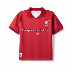 Pine Active Knit Half Sleeves Liverpool Fan Club Printed T-Shirt & Shorts Football Jersey Set - Maroon