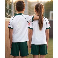 Pine Active Knit Half Raglan Sleeves Football Tee & Shorts Set - White