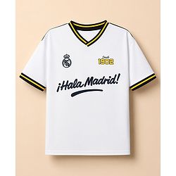 Pine Active Knit Half Sleeves Text T-Shirt & Shorts Football Set - White & Black