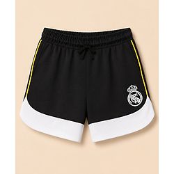 Pine Active Knit Half Sleeves Text T-Shirt & Shorts Football Set - White & Black