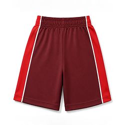 Pine Active Knit Half Raglan Sleeves Real Madrid Printed T-Shirt with Shorts Football Set - Red