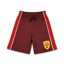 Pine Active Knit Half Raglan Sleeves Real Madrid Printed T-Shirt with Shorts Football Set - Red