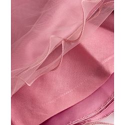 Pine Kids Mesh Woven Sleeveless Party Dress With Floral Applique & Embroidery - Pink & White