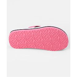Pine Kids Slip On Flip Flops With Text Print - Pink