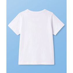 Pine Kids Cotton Knit Half Sleeves T-Shirt with California Unlimited Adventure Print - White
