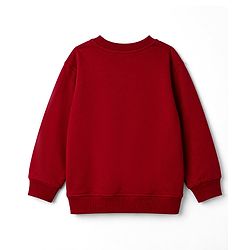 Pine Kids Looper Knit Full Sleeves Text Printed T-Shirt & Lounge Pant Set -  Maroon