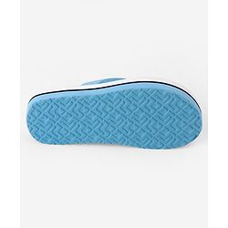 Pine Kids Slip On Striped Flip Flops With Text Print - Black
