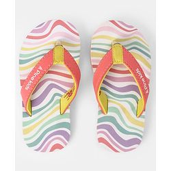 Pine Kids Slip On Printed Flip Flops - Pink