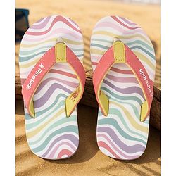 Pine Kids Slip On Printed Flip Flops - Pink