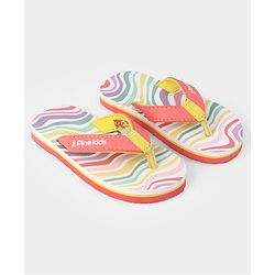 Pine Kids Slip On Printed Flip Flops - Pink