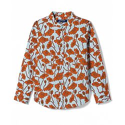 Pine Kids 100% Cotton Woven Full Sleeves Floral Printed Shirt - Multicolor