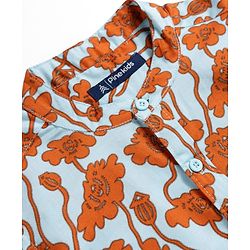 Pine Kids 100% Cotton Woven Full Sleeves Floral Printed Shirt - Multicolor